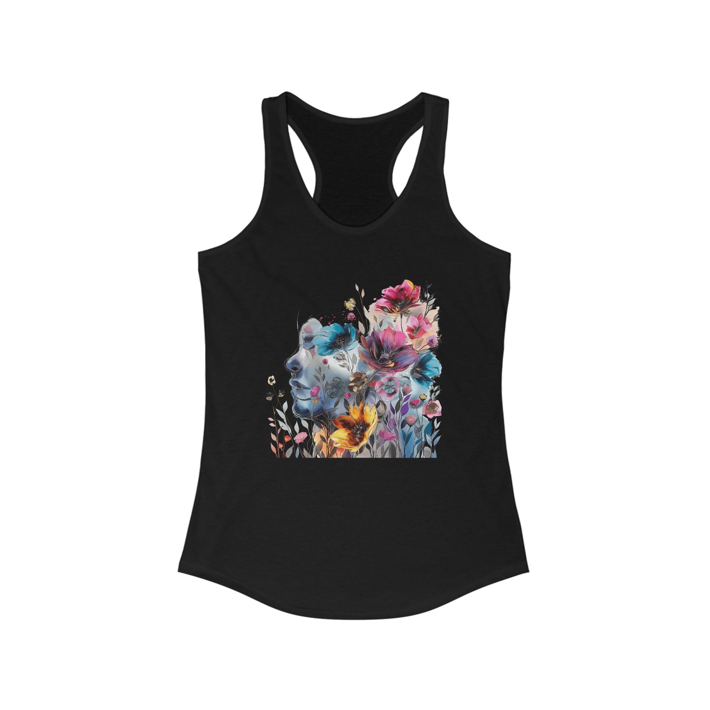 Watercolor Women's Ideal Racerback Tank - Attractive Colorful Miniature Racerback Tank Top - Summer Top