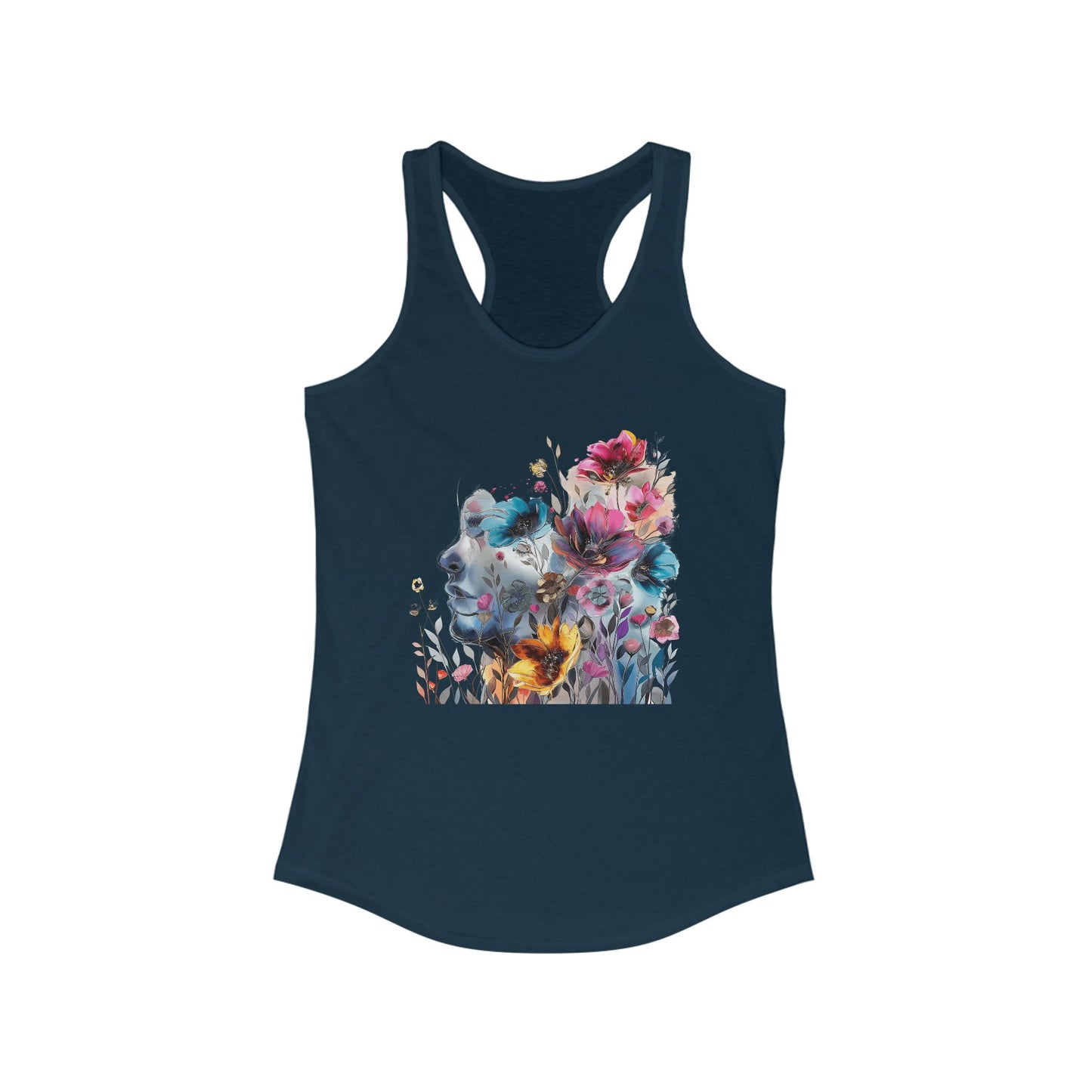 Watercolor Women's Ideal Racerback Tank - Attractive Colorful Miniature Racerback Tank Top - Summer Top