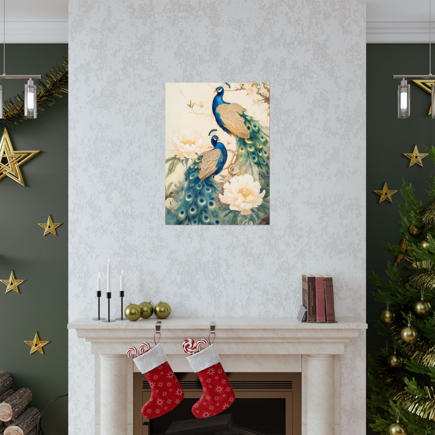 Matte Vertical Peacock Poster
