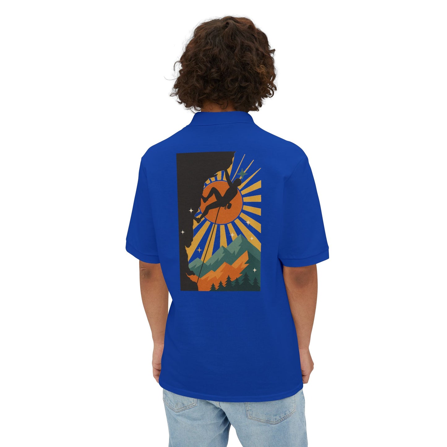 Climbing Adventure Men’s Polo - Casual Fit, Outdoor Wear