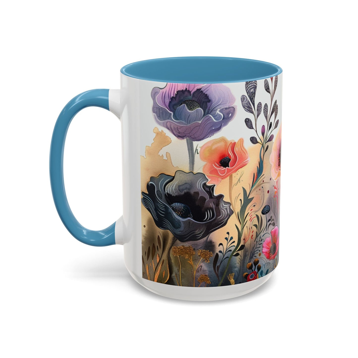 Accent Watercolor Coffee Mug, (11, 15oz)
