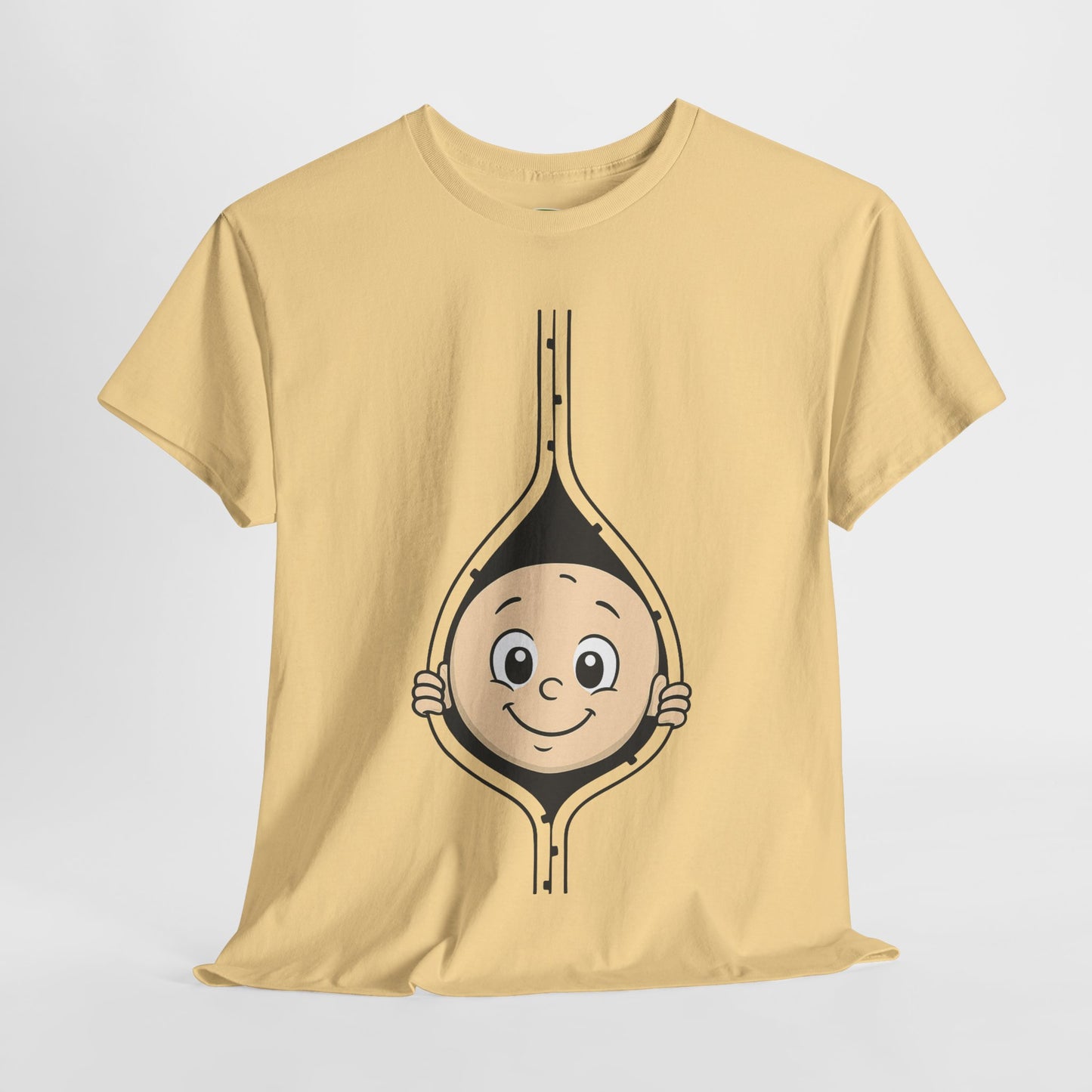 Cute Baby Face Cotton Tee - Fun Graphic T-Shirt for pregnant women