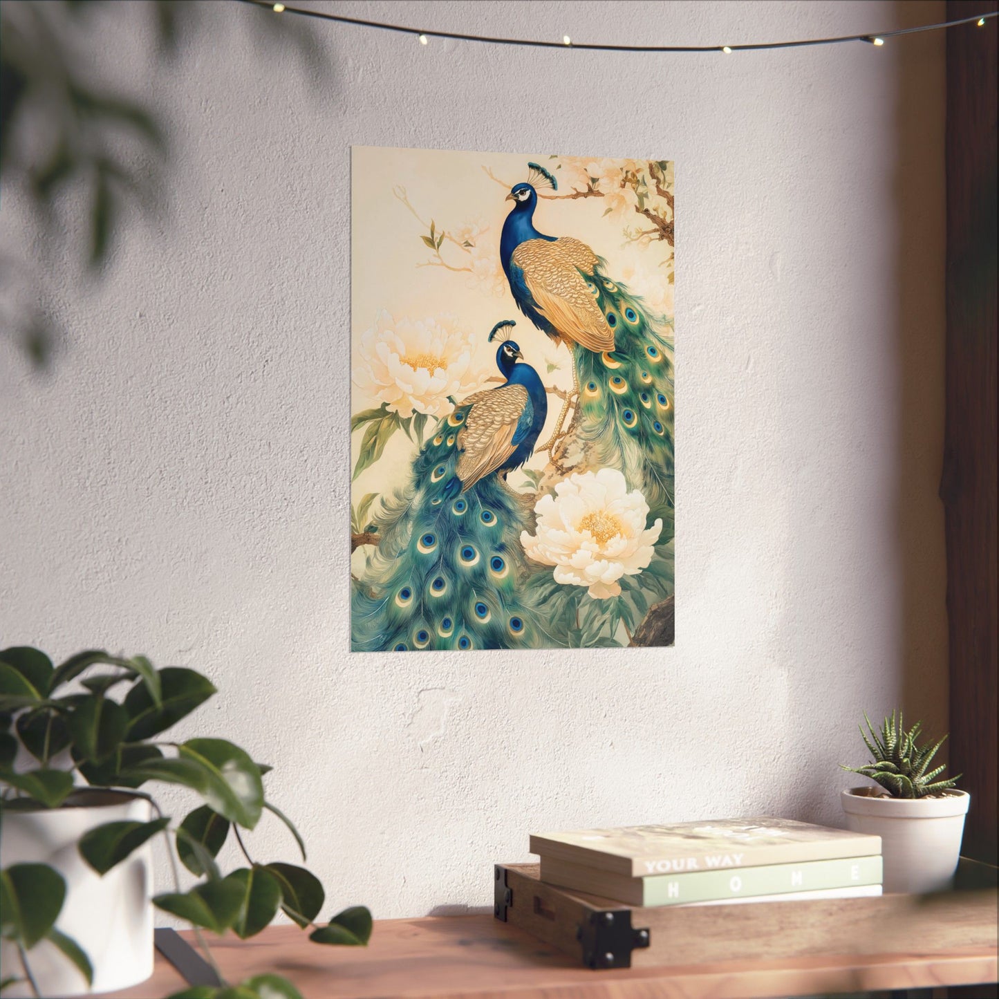 Matte Vertical Peacock Poster