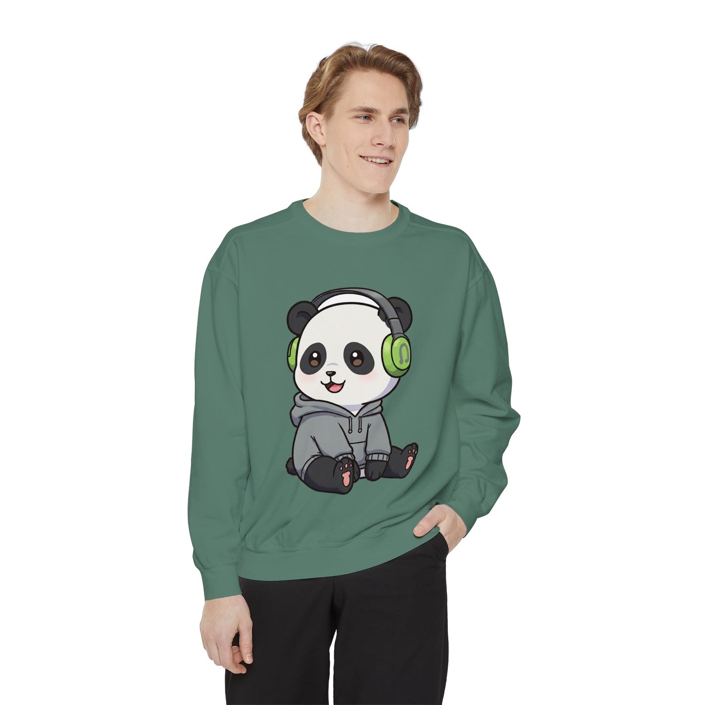 Cute Panda Graphic Sweatshirt - Cozy Unisex Wear for Animal Lovers