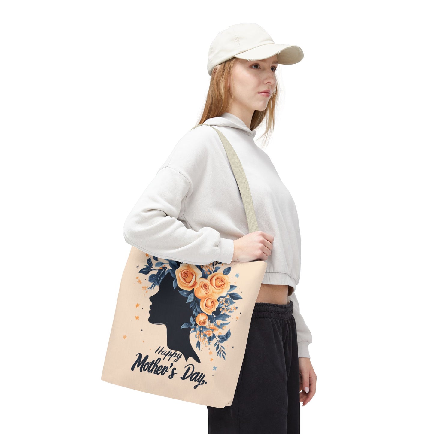 Happy Mother's Day Floral Tote Bag – Perfect Gift for Moms and Caregivers