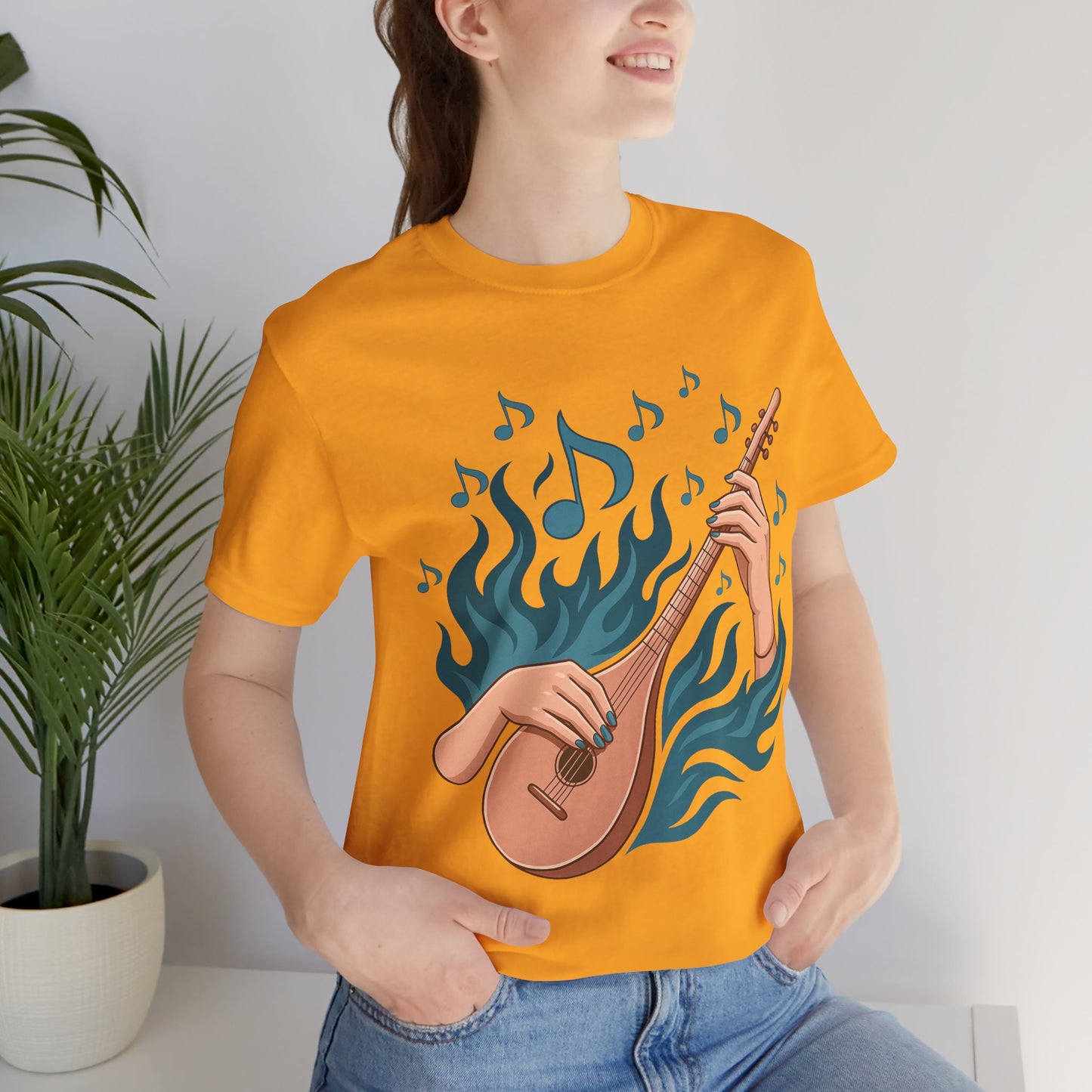 Musical Vibes Tee, Women's Graphic T-Shirt, Music Lover Gift, Casual Wear, Festival Outfit, Band Merch - Lightweight Fabric Tee