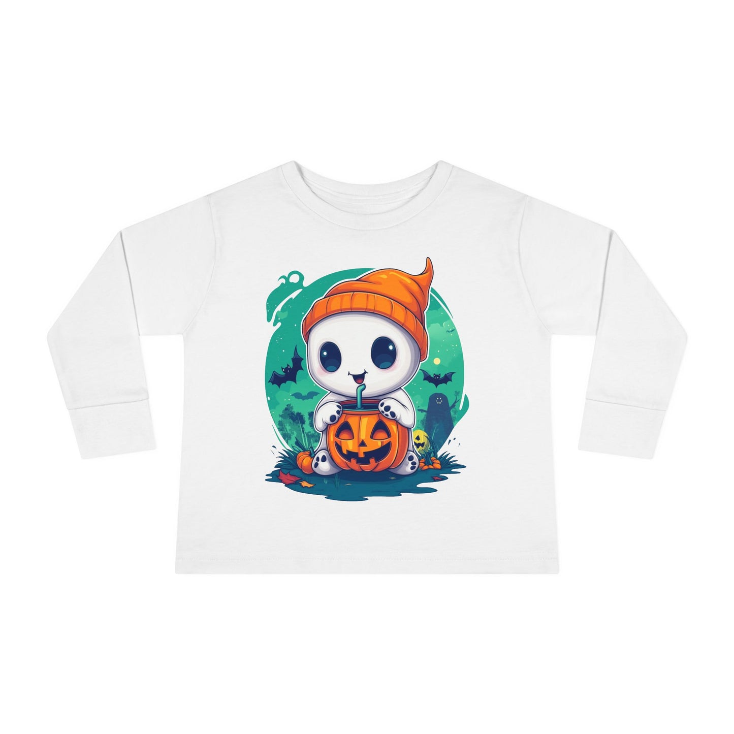 Toddler Long Sleeve Tee - Cute Halloween Design - Soft & Cozy Toddler Shirt