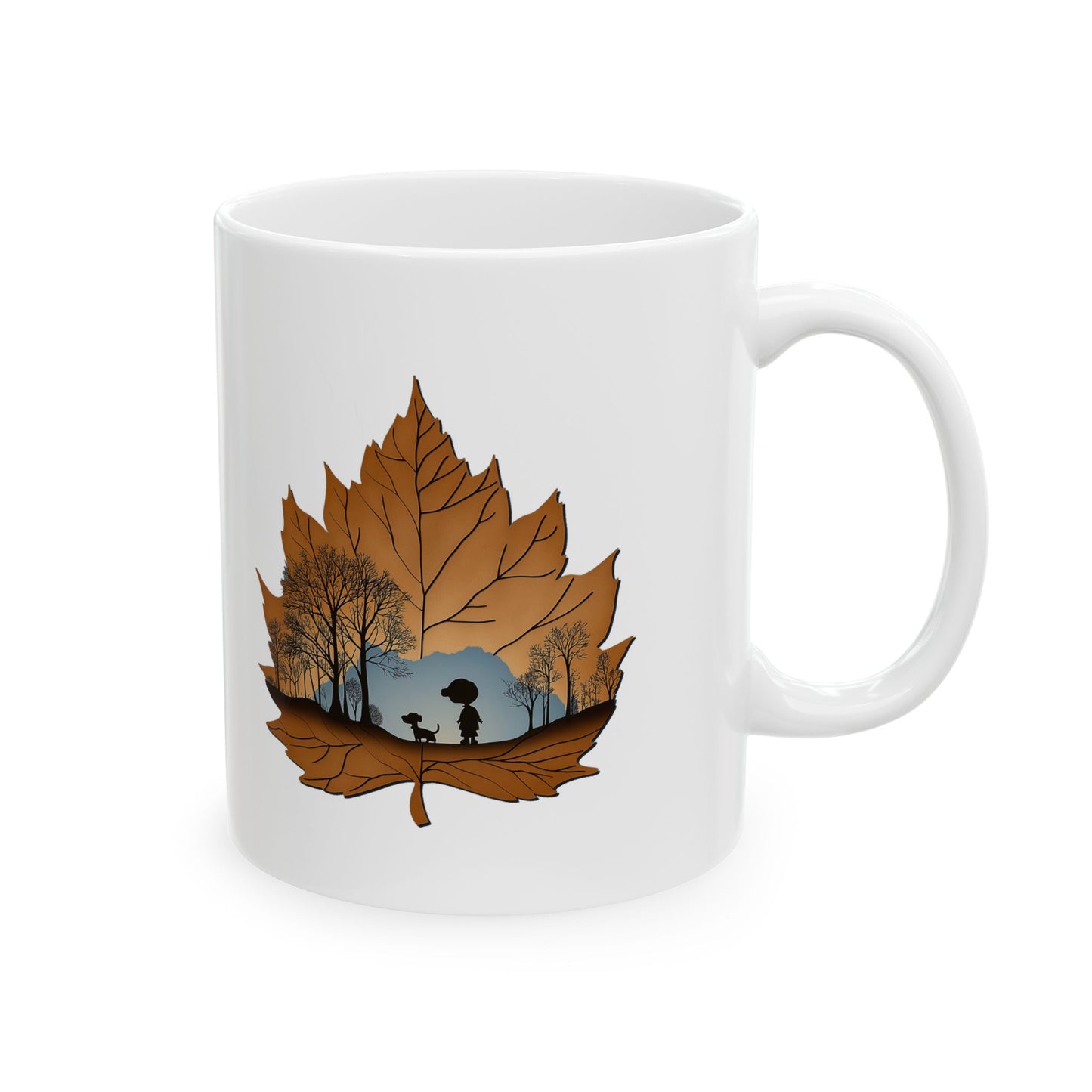 Cartoon Dreams Ceramic Mug, (11oz, 15oz) - Charlie & Pup Ceramic Mug (11oz/15oz)