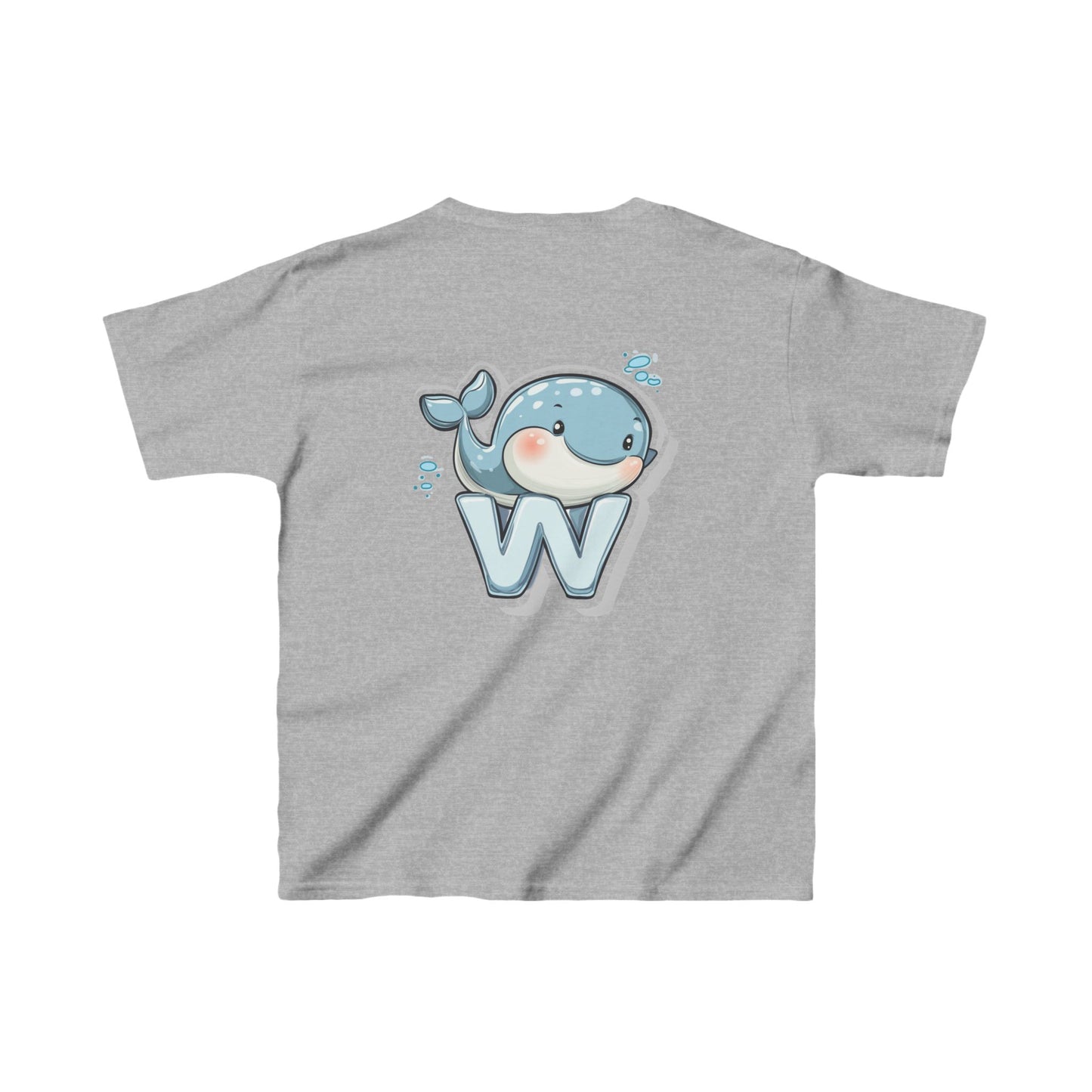 Youth Heavy Cotton™ Tee - Unisex Cute Cartoon Whale Design T-Shirt