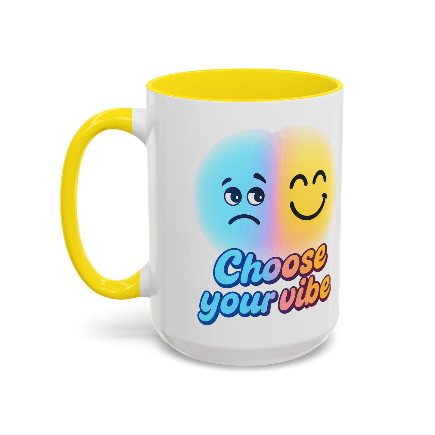 Choose Your Vibe Coffee Mug - Fun Accent Mug for Positive Energy, Happy Mood Gifts, Coffee Lovers, Unique Cup for Home or Office