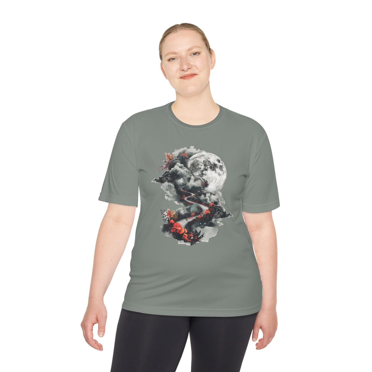 Unisex Wicking Tee Shirts - Beautiful Road Going up to Space T-shirt
