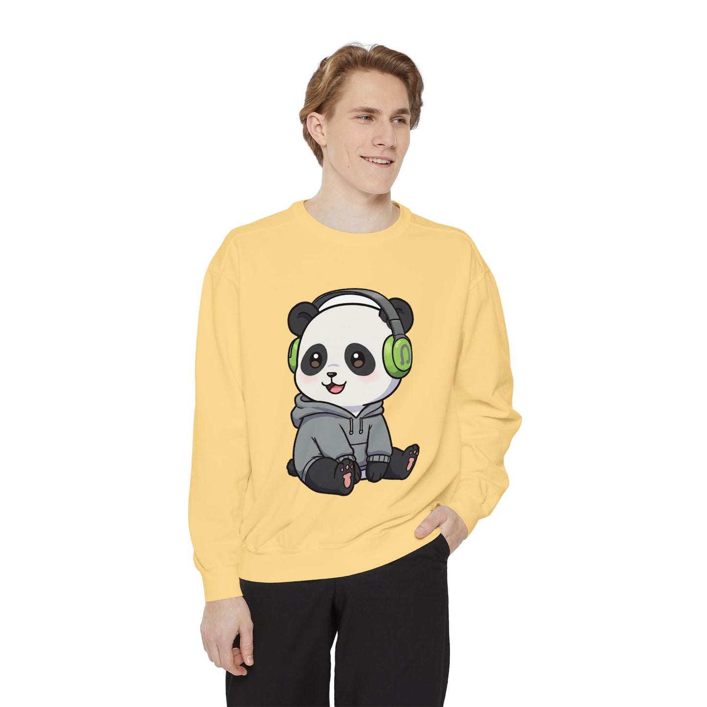 Cute Panda Graphic Sweatshirt - Cozy Unisex Wear for Animal Lovers