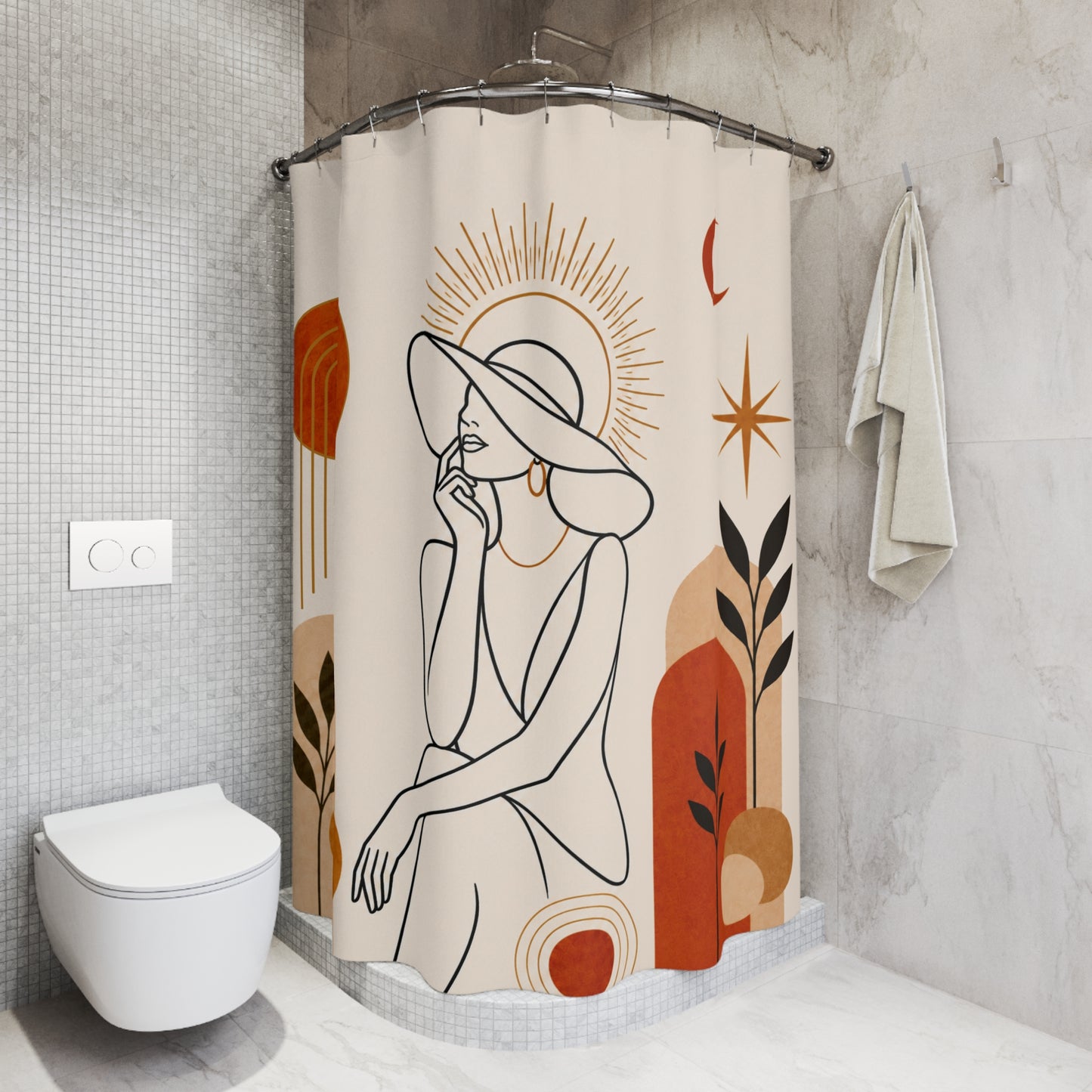 Abstract Boho Shower Curtain