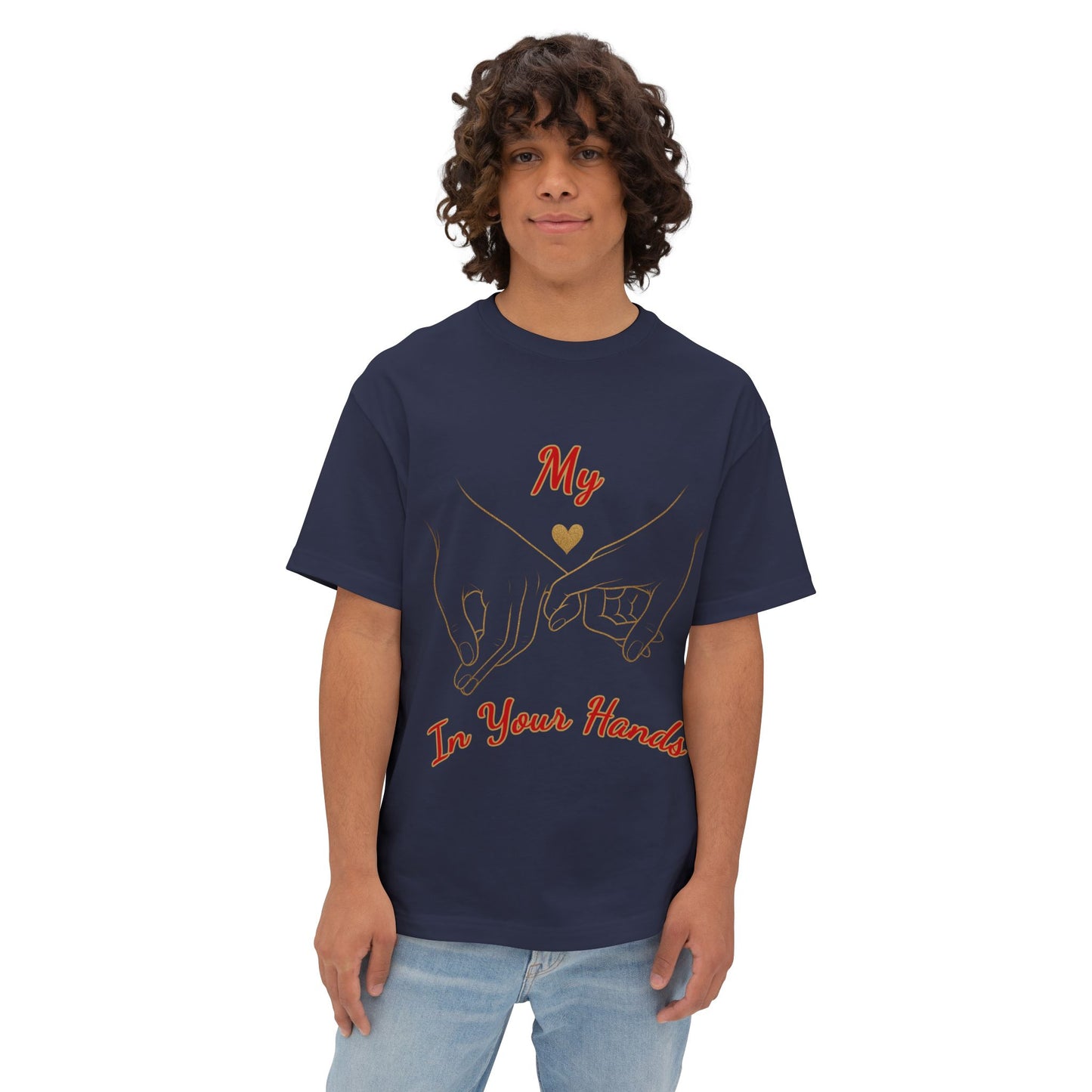 Unisex Oversized Boxy Tee - 'Love Connection' Graphic T-Shirt