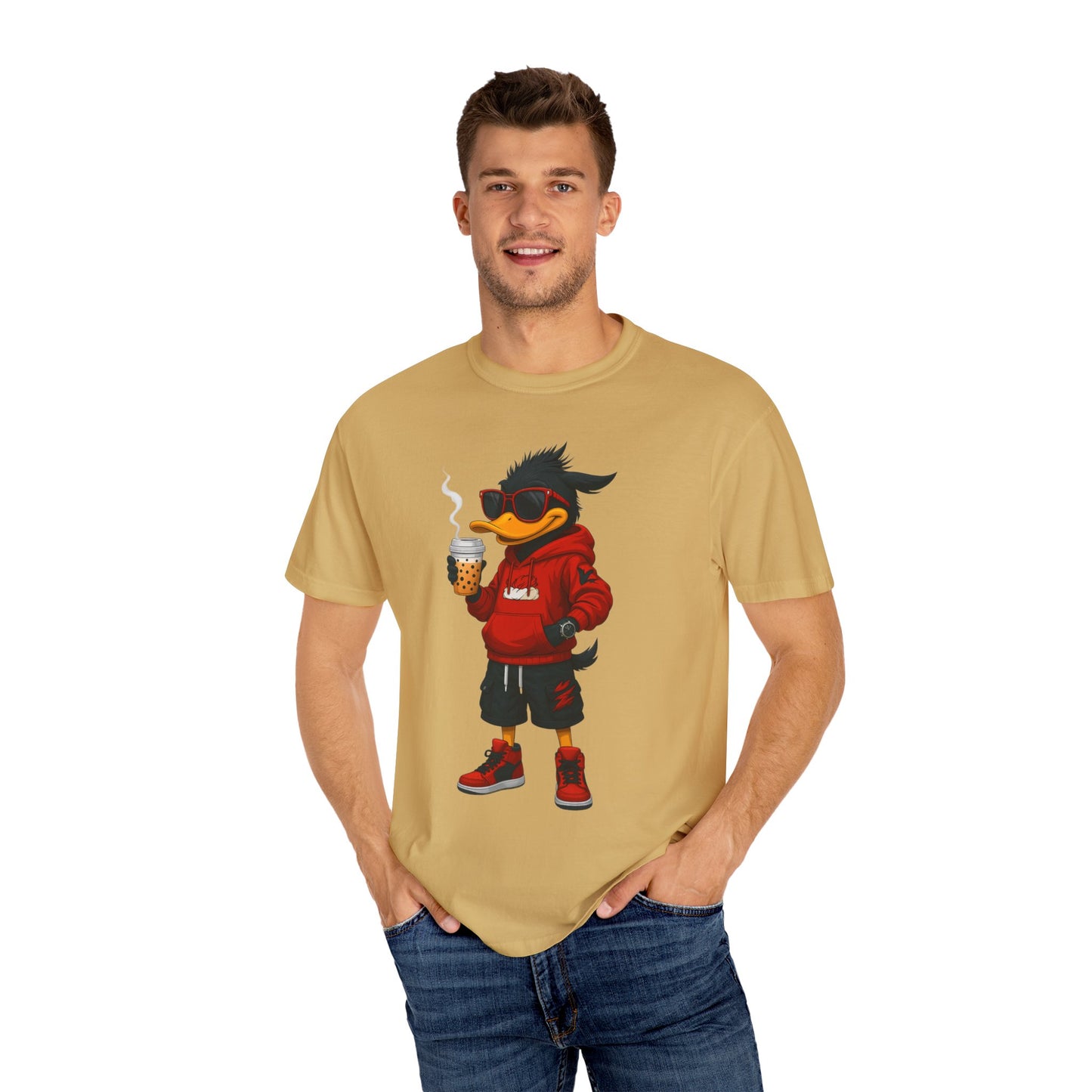 Cool Cartoon Duck Men's T-Shirt, Casual Graphic Tee, Fun Summer Shirt, Gift, Streetwear Style, Perfect for Parties