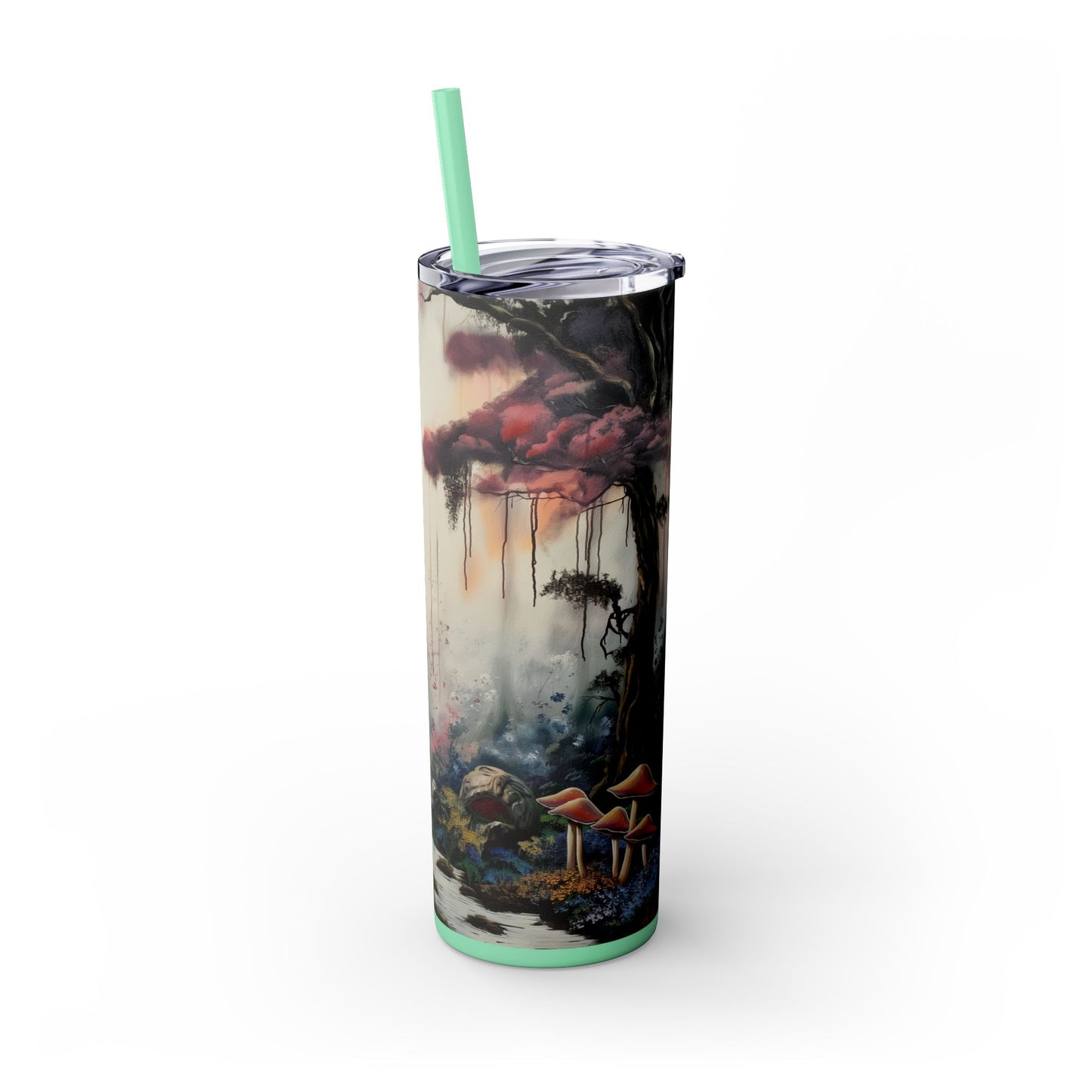 Skinny Tumbler with Straw, 20oz - Forest Insulated Tumbler
