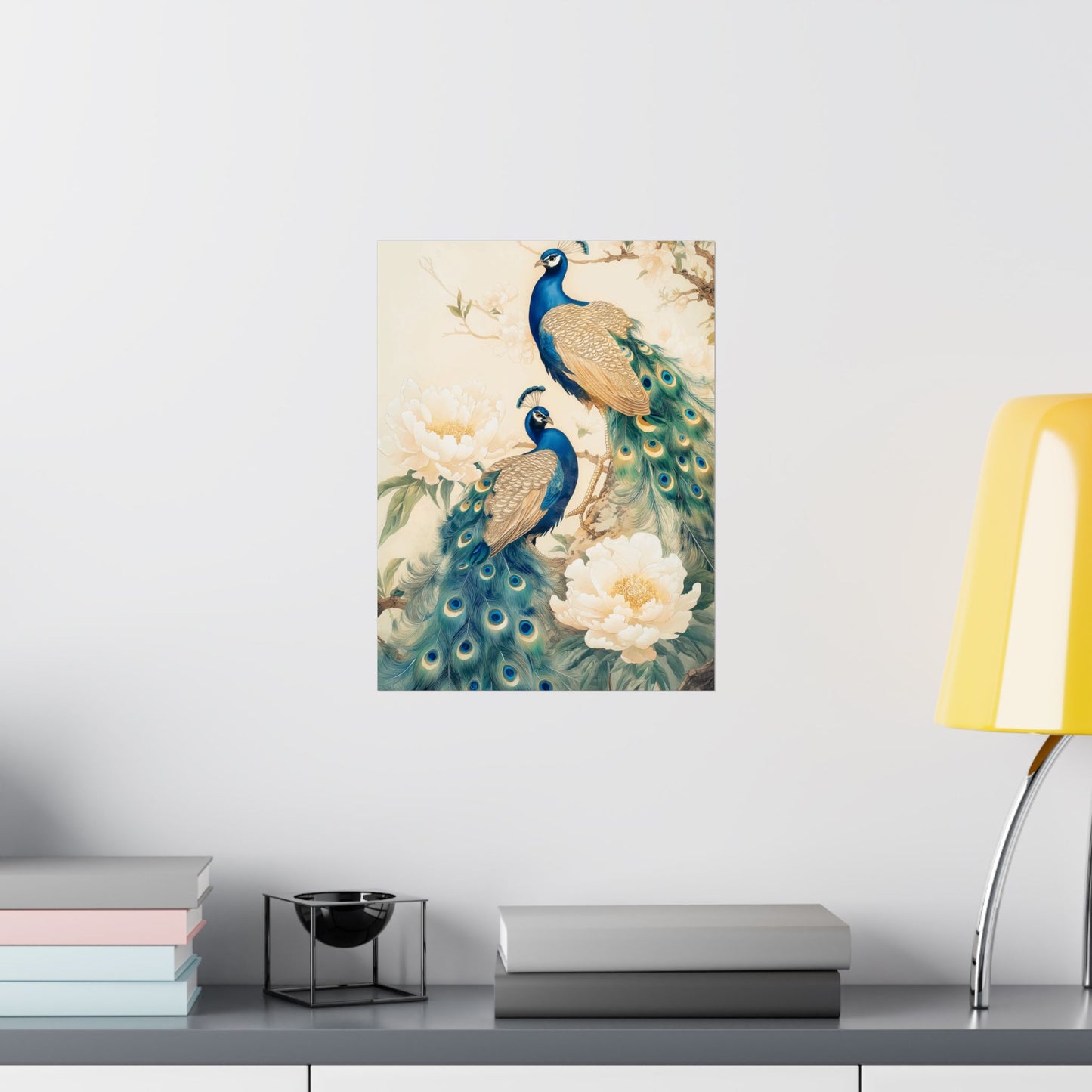 Matte Vertical Peacock Poster