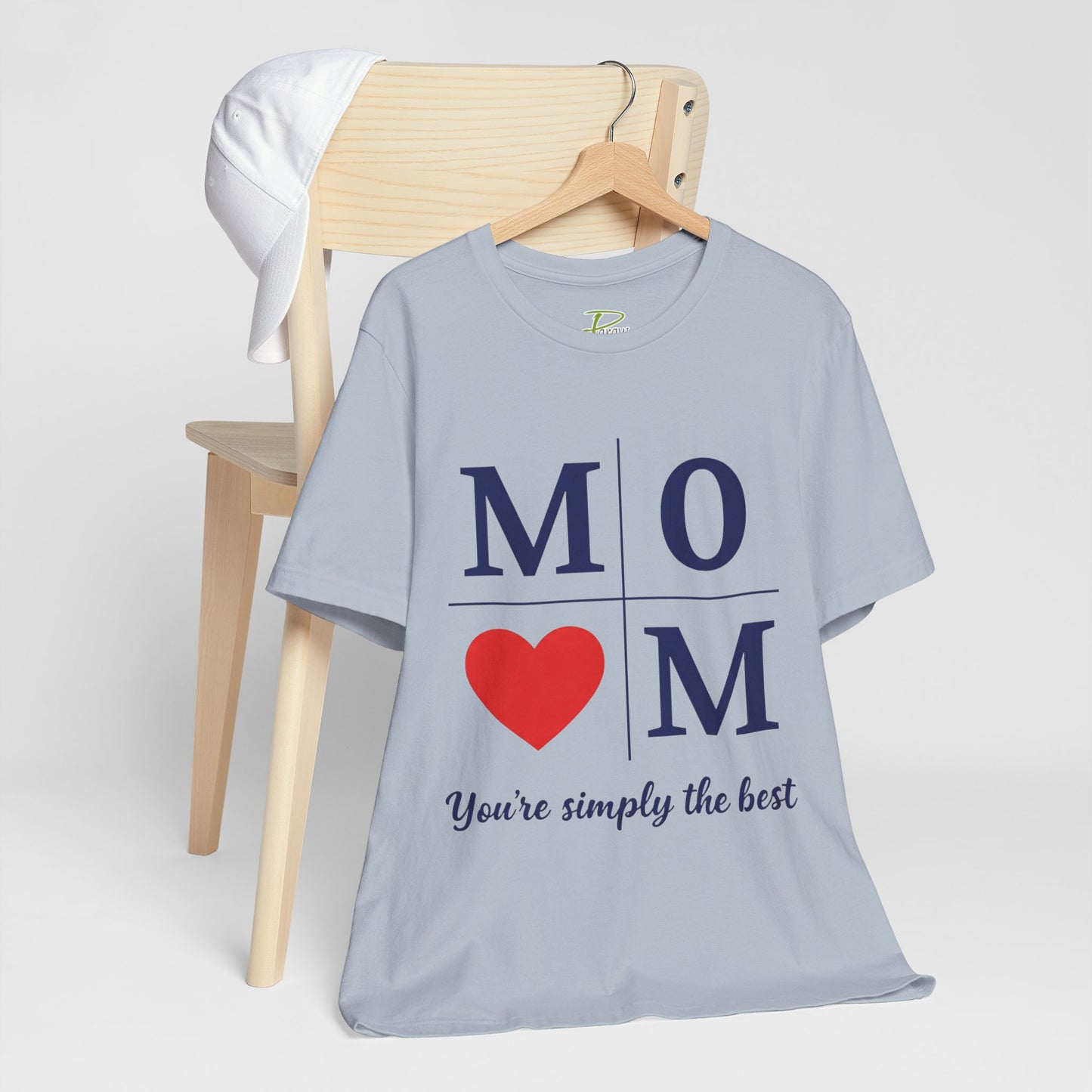 Mom Heart Jersey Tee - You're Simply the Best - Lightweight Fabric Tee -  Gift for Mom - Birthday Gift