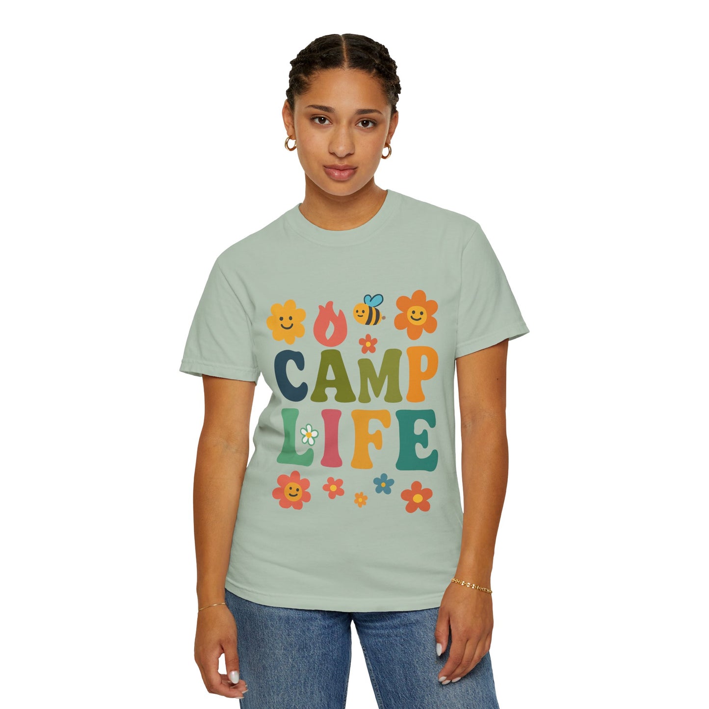 Camp Life Unisex Garment-Dyed T-Shirt - Fun and Colorful Outdoor Vibes