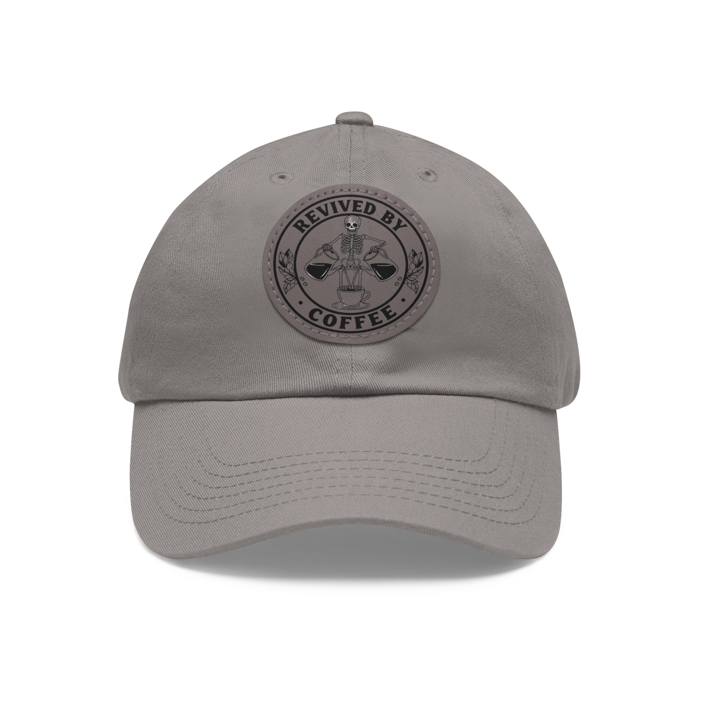 Revived by Coffee Dad Hat with Leather Patch - Perfect Gift for Coffee Lovers