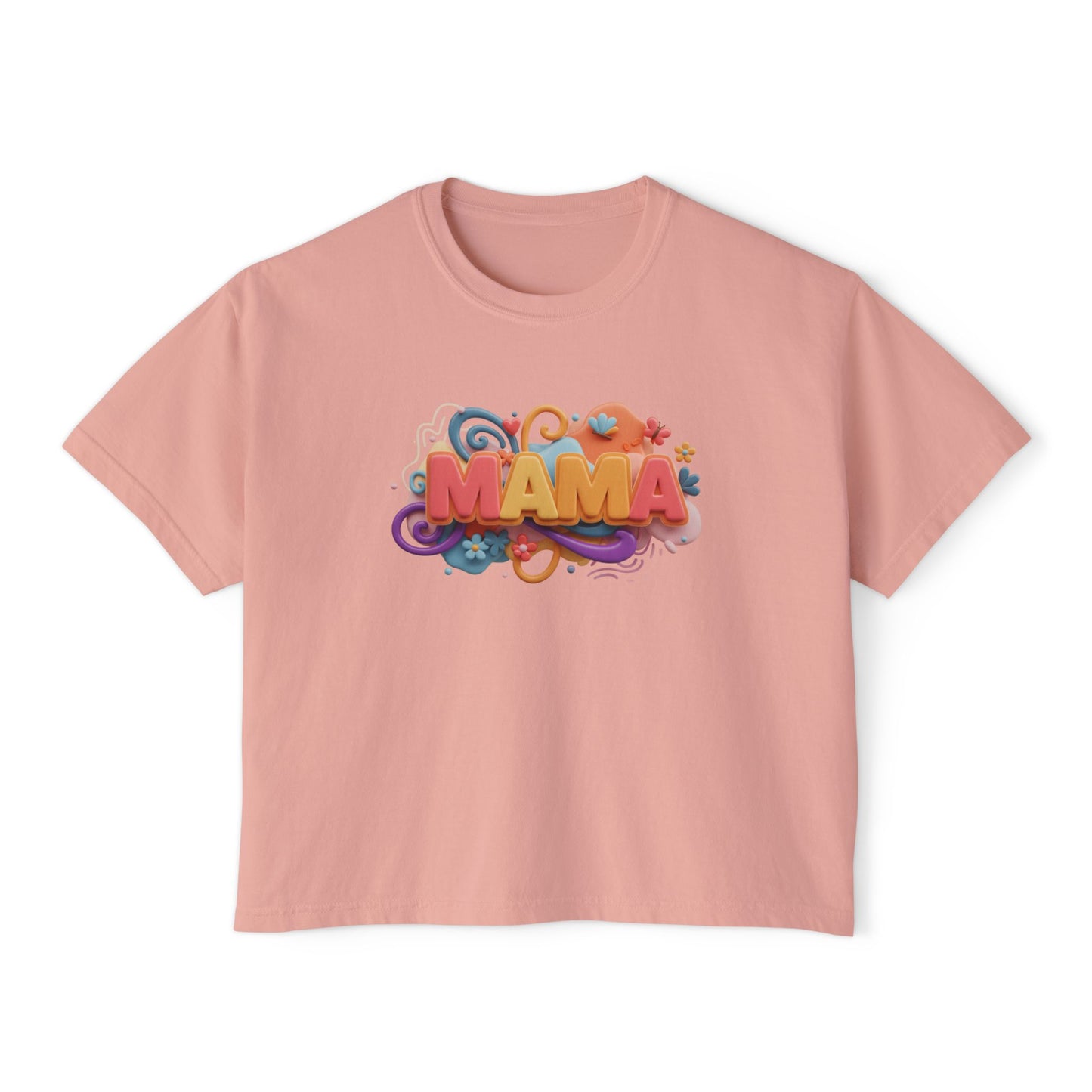 Mama Boxy Tee – Casual Women's T-Shirt for Moms - Women's Boxy Tee