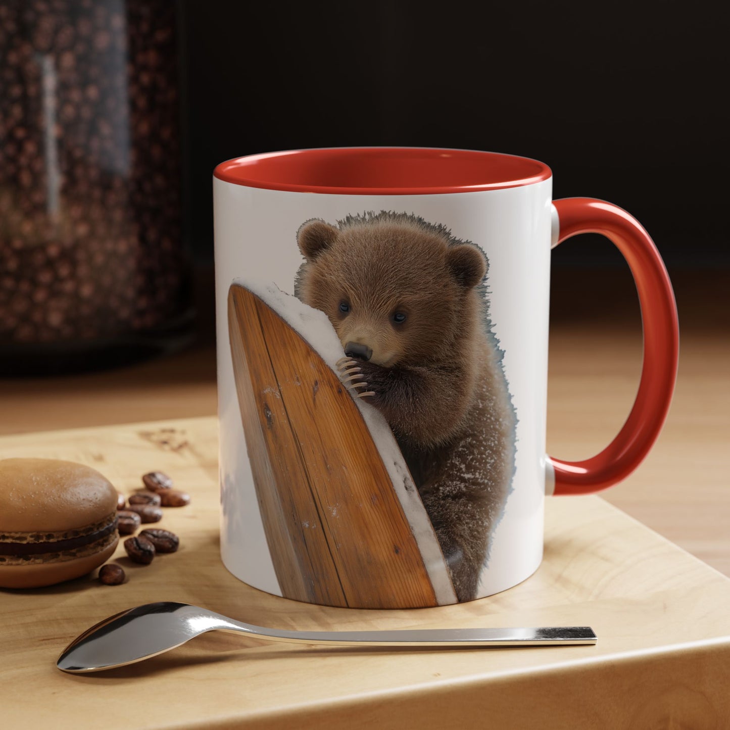 Bear Accent Watercolor Coffee Mug, (11oz, 15oz)