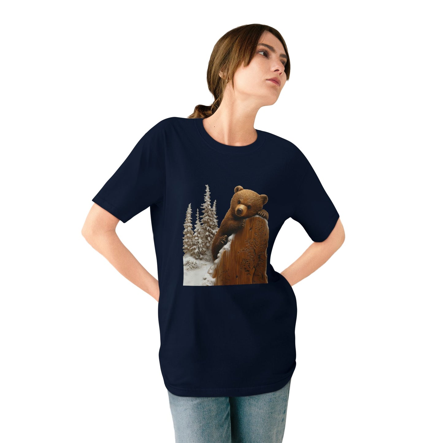 Cozy Bear Wilderness Tee - Perfect for Nature Lovers and Outdoorsy Adventures - Organic Staple T-shirt