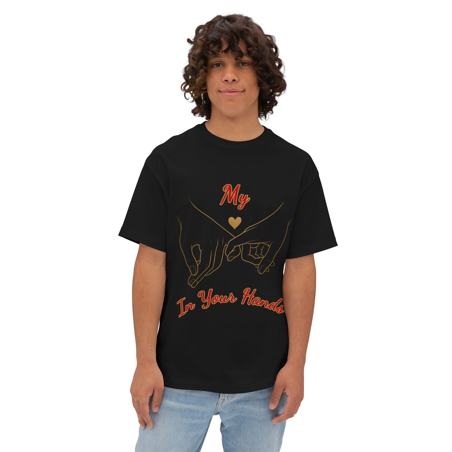 Unisex Oversized Boxy Tee - 'Love Connection' Graphic T-Shirt