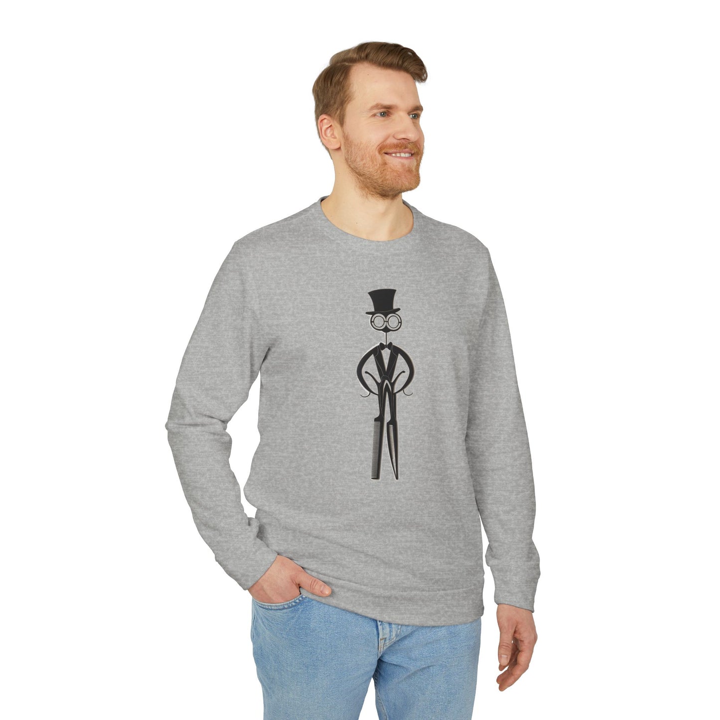 Adidas Unisex Fleece Crewneck Sweatshirt – Barber Art Edition Sweatshirt