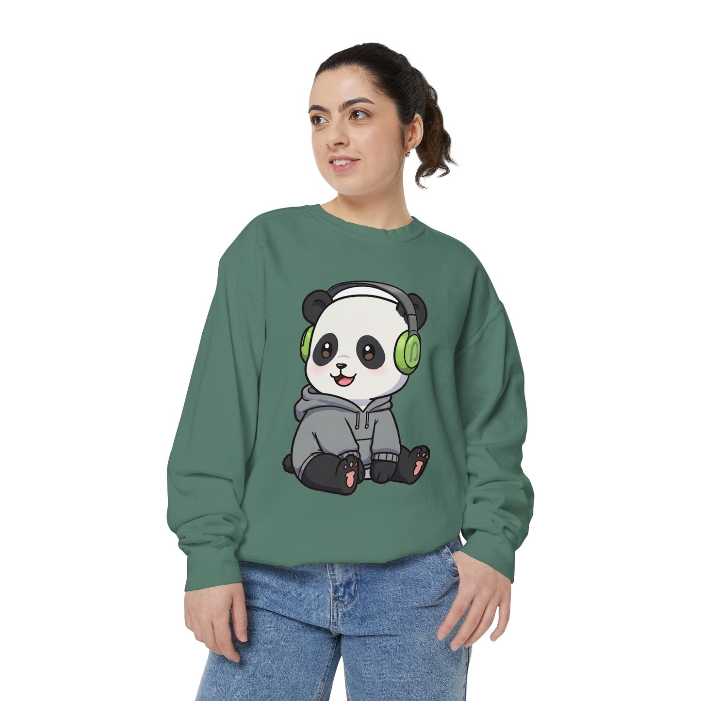 Cute Panda Graphic Sweatshirt - Cozy Unisex Wear for Animal Lovers