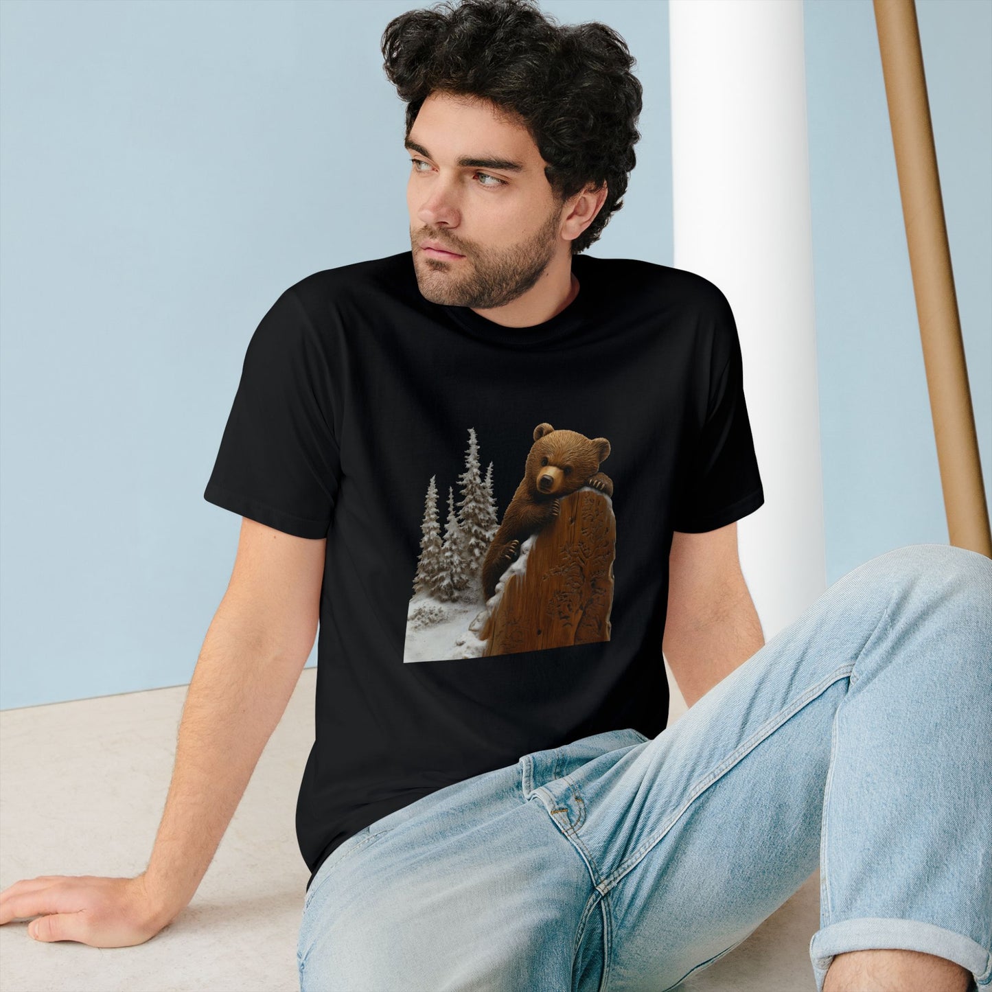 Cozy Bear Wilderness Tee - Perfect for Nature Lovers and Outdoorsy Adventures - Organic Staple T-shirt