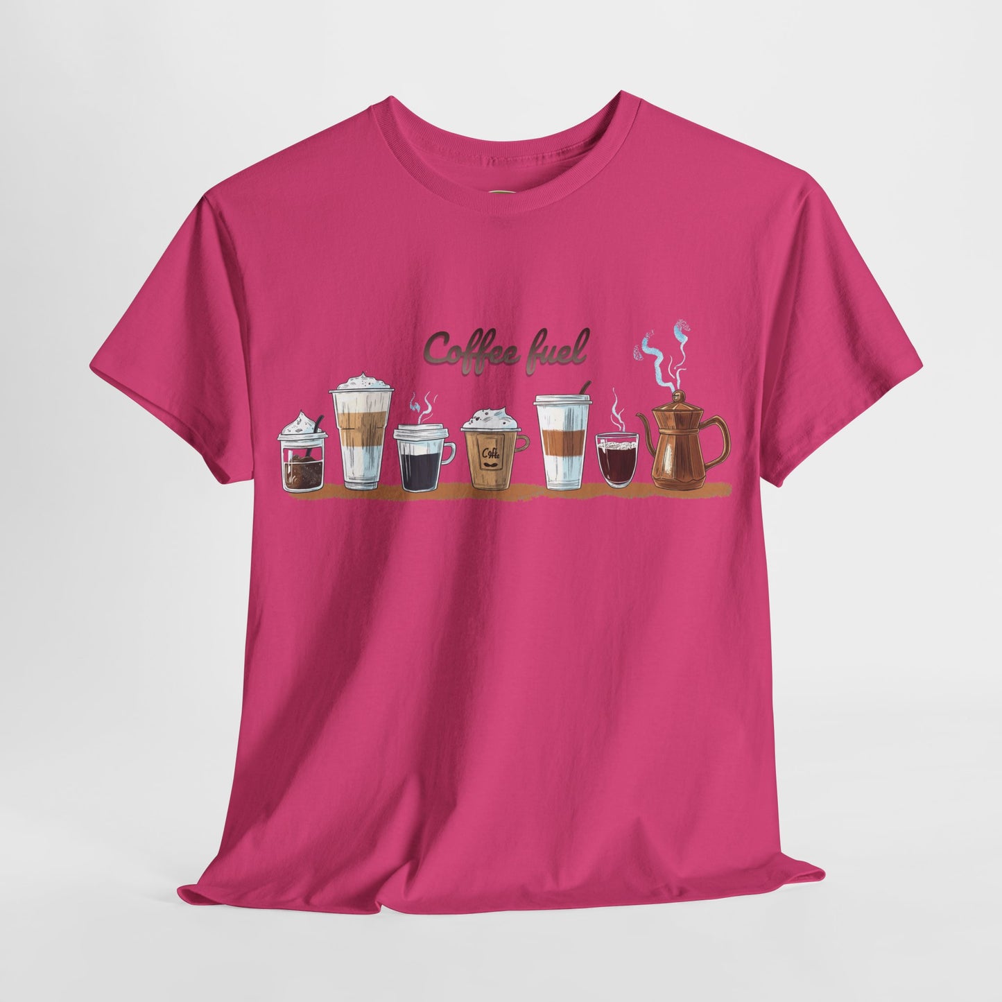 Coffee Cups T-shirt - Unisex Heavy Cotton Tee