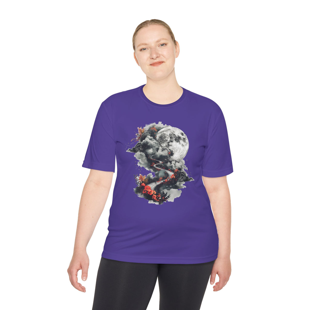 Unisex Wicking Tee Shirts - Beautiful Road Going up to Space T-shirt