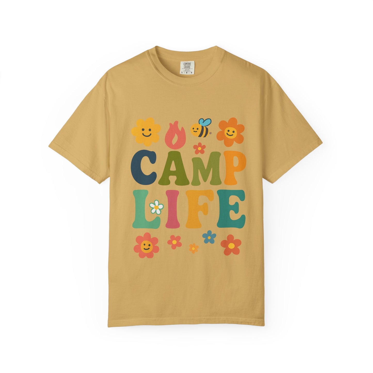 Camp Life Unisex Garment-Dyed T-Shirt - Fun and Colorful Outdoor Vibes