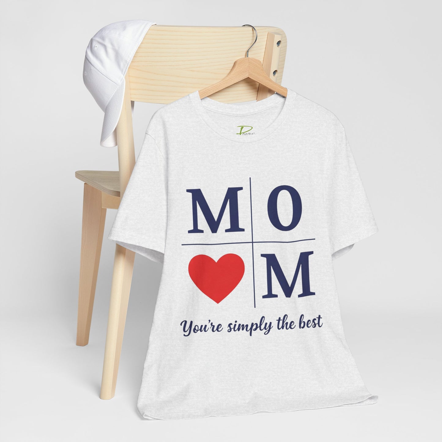 Mom Heart Jersey Tee - You're Simply the Best - Lightweight Fabric Tee -  Gift for Mom - Birthday Gift