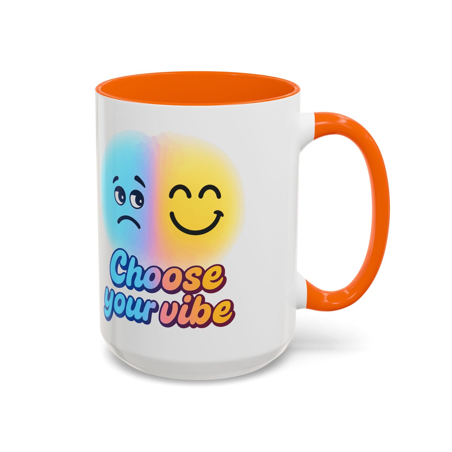 Choose Your Vibe Coffee Mug - Fun Accent Mug for Positive Energy, Happy Mood Gifts, Coffee Lovers, Unique Cup for Home or Office