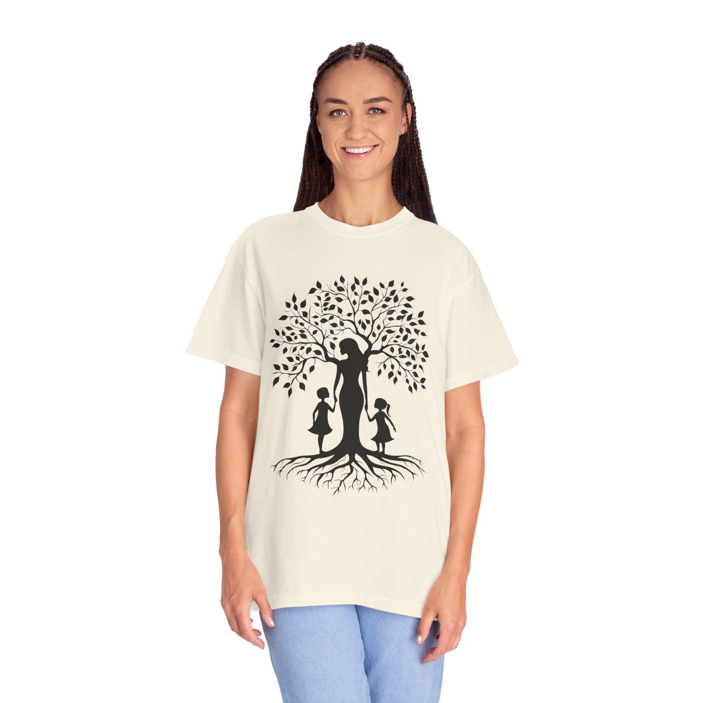 Nature-Inspired T-Shirt with Mom and Kids Design - Mother's day Gift - Birthday Gift