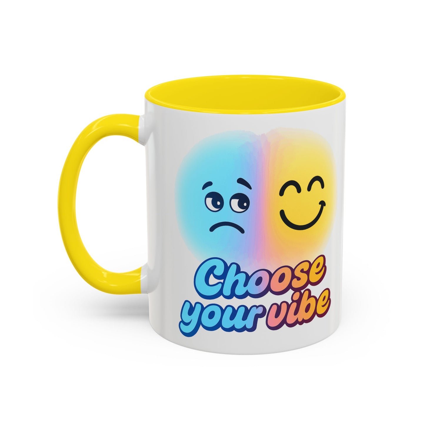 Choose Your Vibe Coffee Mug - Fun Accent Mug for Positive Energy, Happy Mood Gifts, Coffee Lovers, Unique Cup for Home or Office