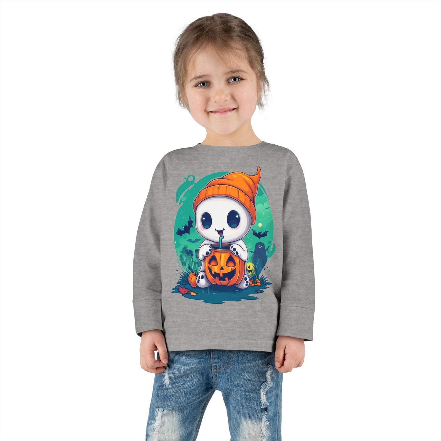 Toddler Long Sleeve Tee - Cute Halloween Design - Soft & Cozy Toddler Shirt