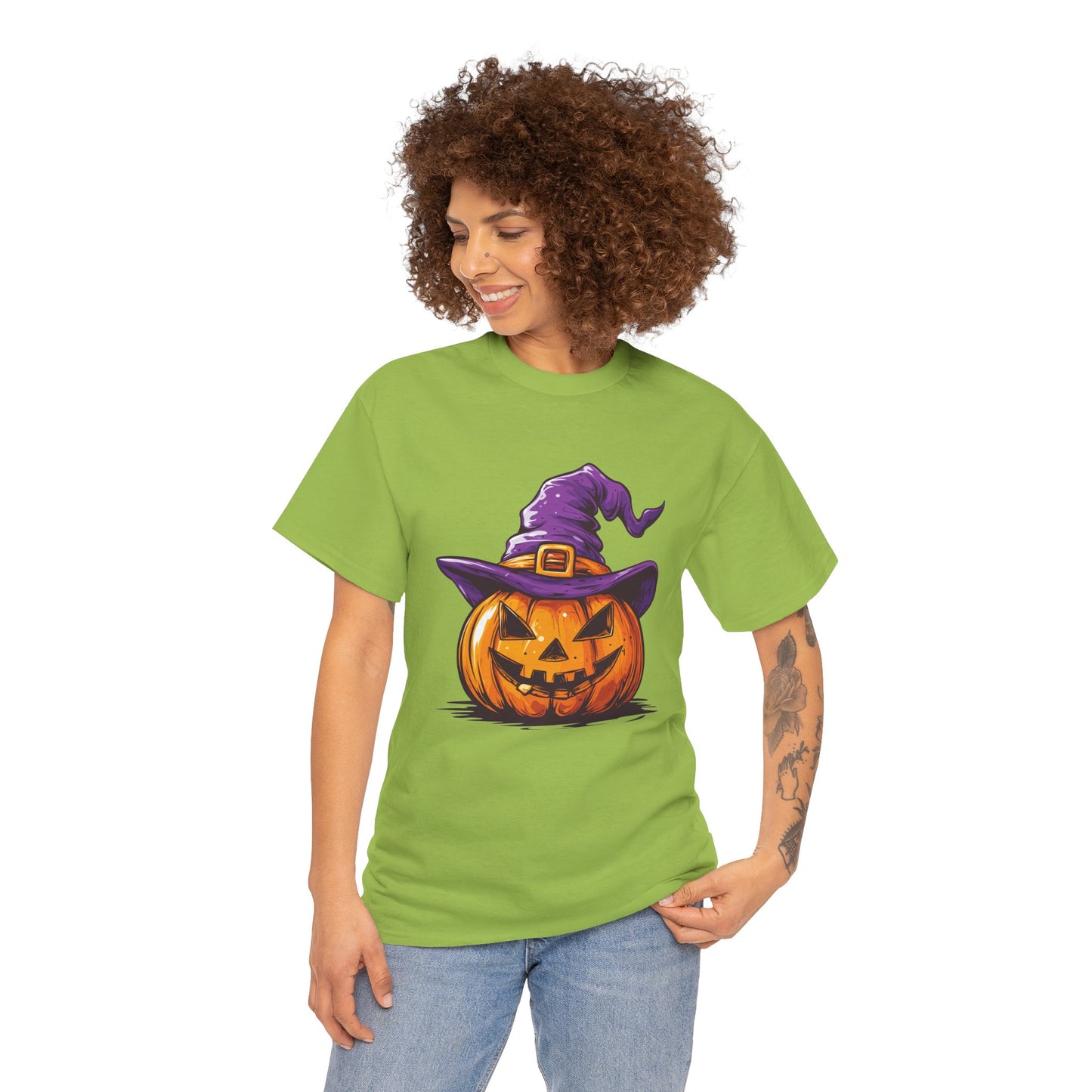 Pumpkin T-shirt - Halloween Tee - Unisex Heavy Cotton Tee - Spooky t-shirt