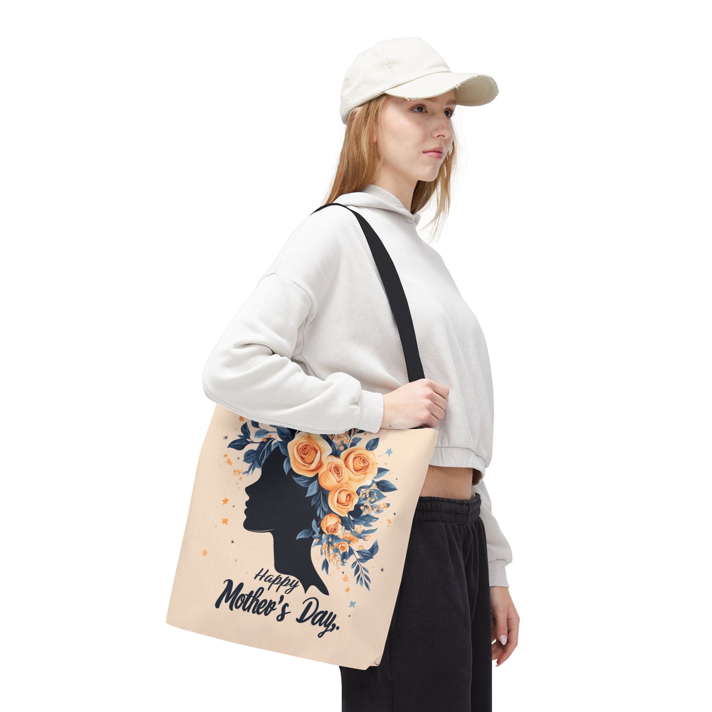 Happy Mother's Day Floral Tote Bag – Perfect Gift for Moms and Caregivers