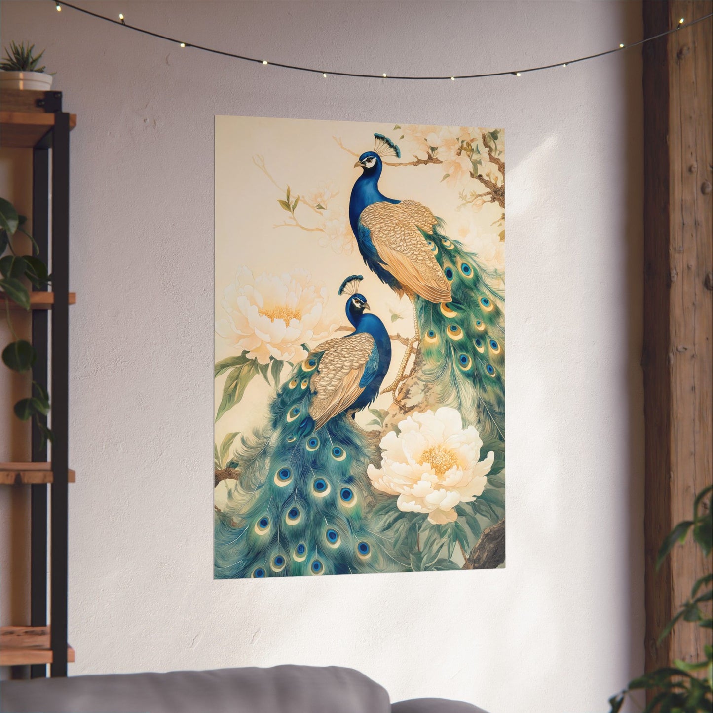 Matte Vertical Peacock Poster