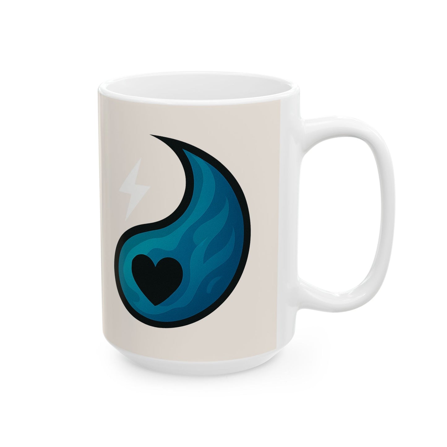 Heartwarming Ceramic Mug - Yin Yang Design for Coffee Lovers