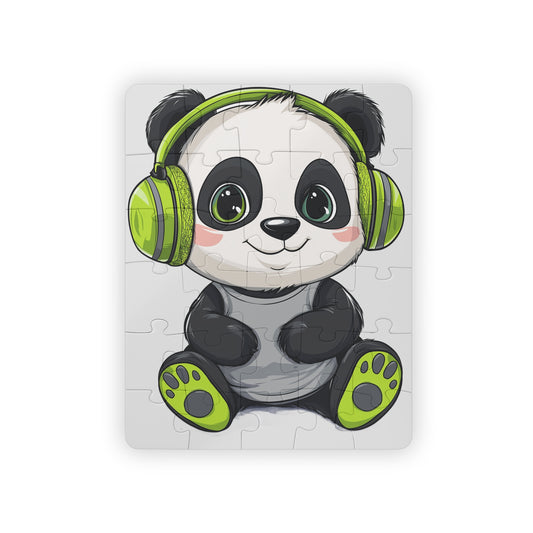 Kids' Panda Puzzle - 30-Piece Fun with Headphones
