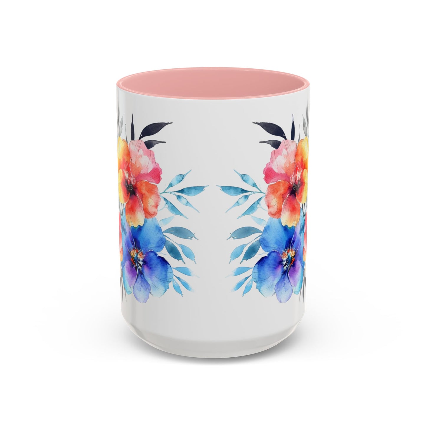 Oil colored Wildflowers Accent Coffee Mug, (11oz, 15oz)