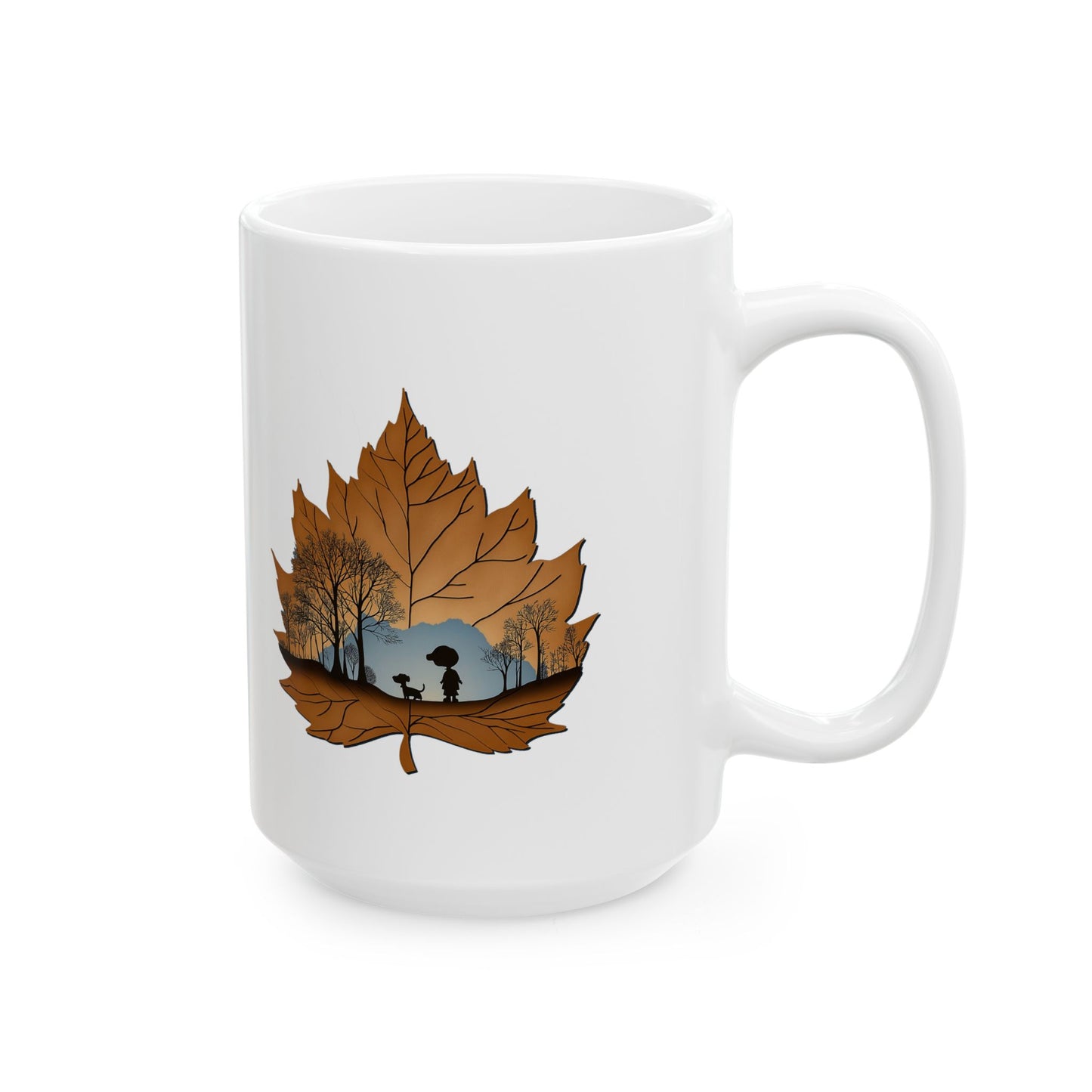 Cartoon Dreams Ceramic Mug, (11oz, 15oz) - Charlie & Pup Ceramic Mug (11oz/15oz)