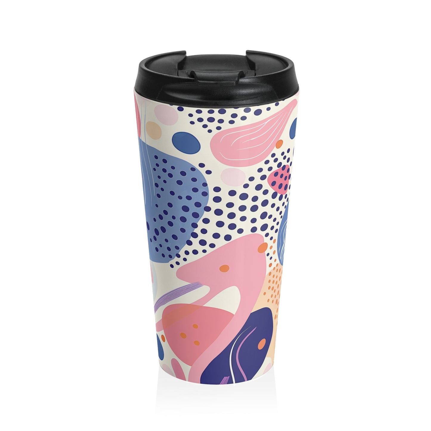 Stainless Steel Geometric Travel Mug - 15oz Coffee Thermos