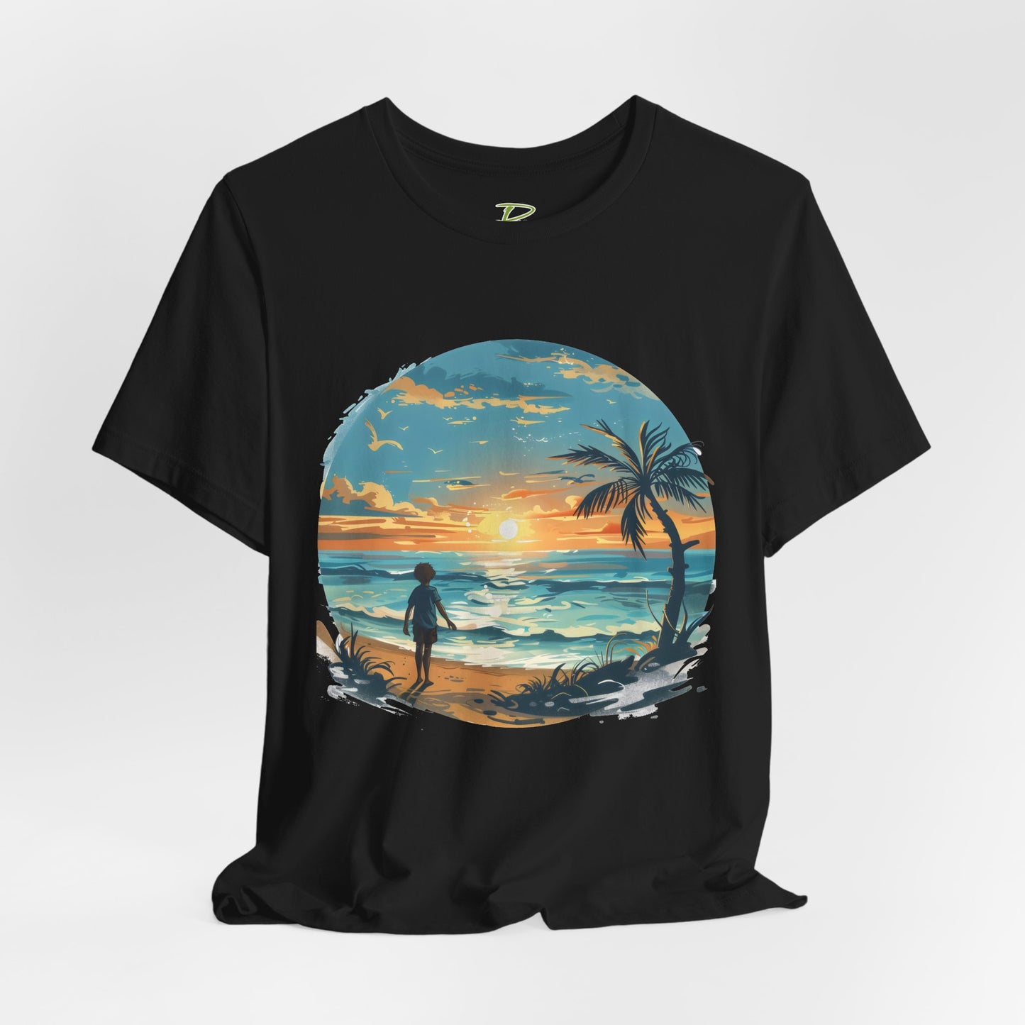 Colorful Sunshine Seaside T-shirt - Lightweight Fabric Tee