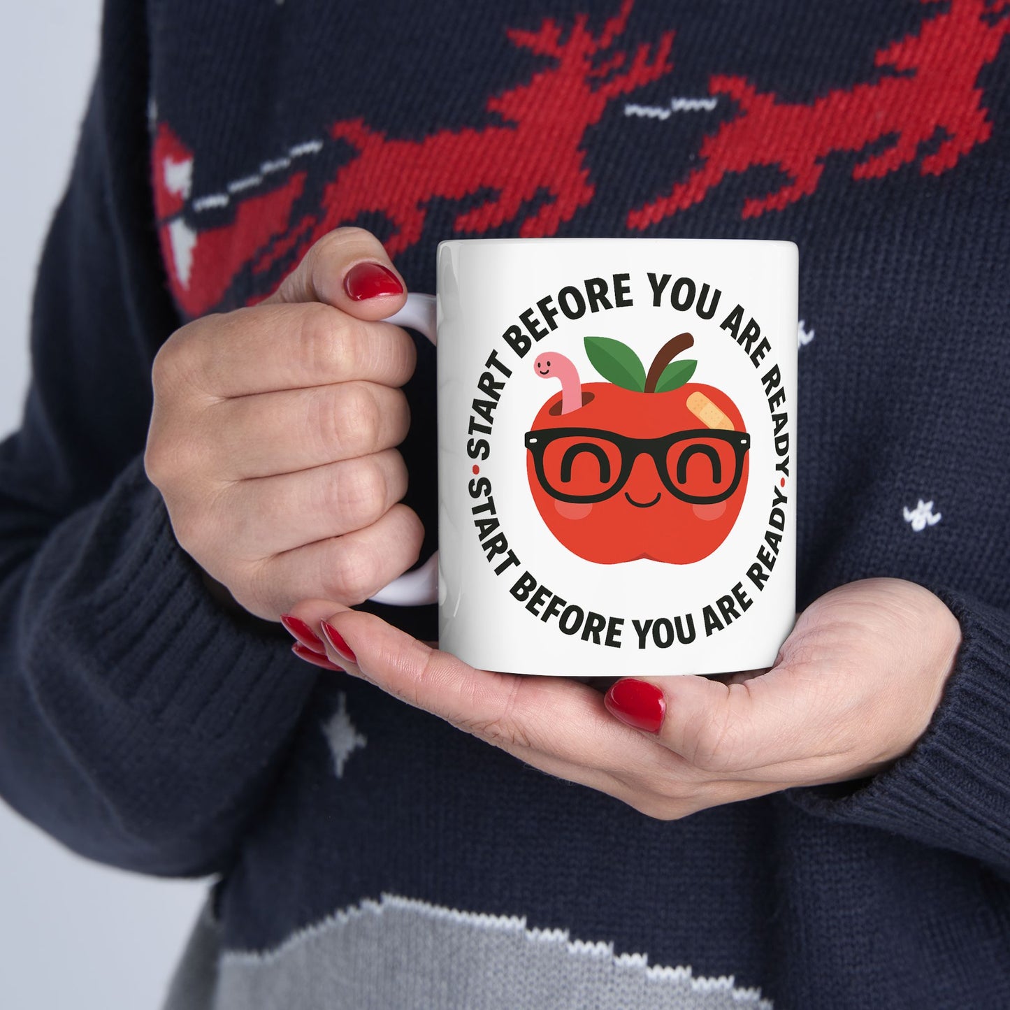 Motivational Ceramic Mug - Ideal for Self-Care, Study Sessions, Coffee Lovers, Motivational Gift
