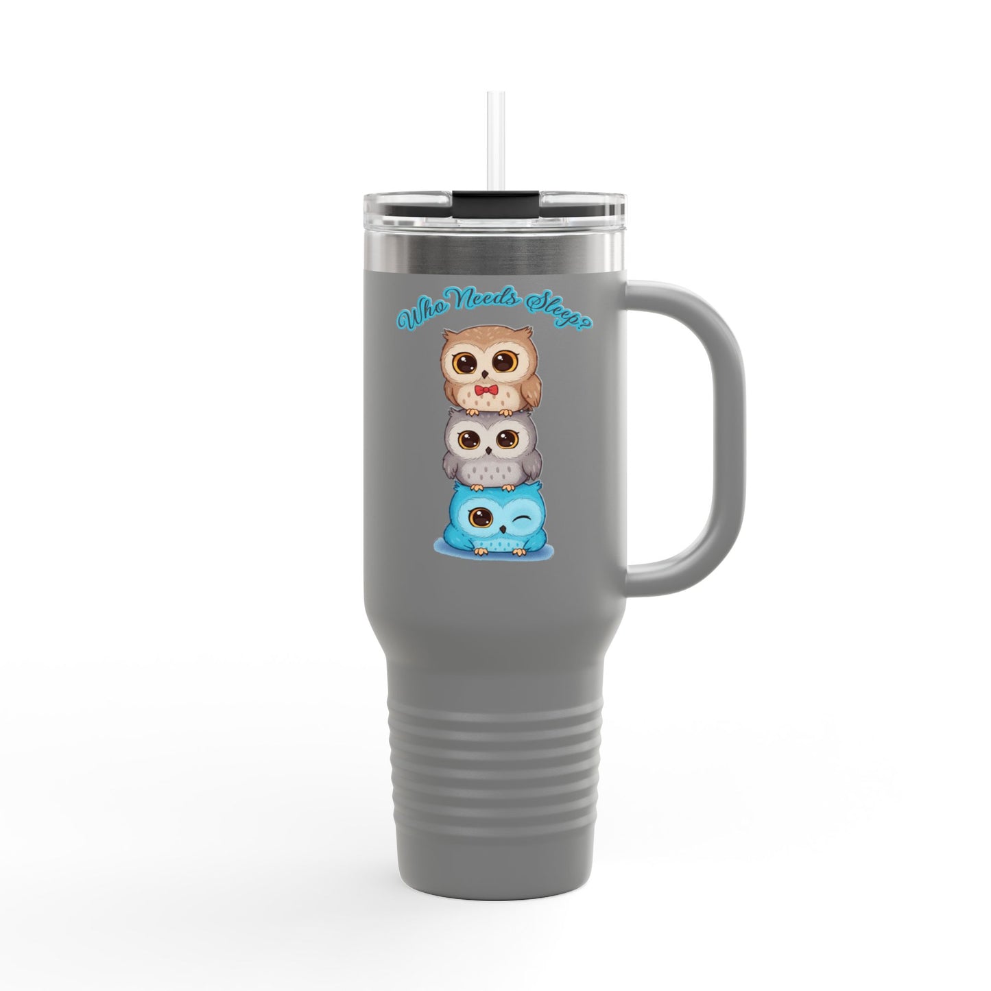 Cute Owl Insulated Travel Mug - 40oz, Perfect for Coffee Lovers